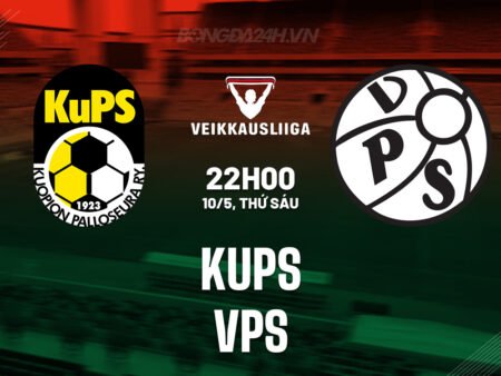 Nhận định bóng đá KuPS vs VPS 22h00 ngày 10/5 (VĐQG Phần Lan 2024)